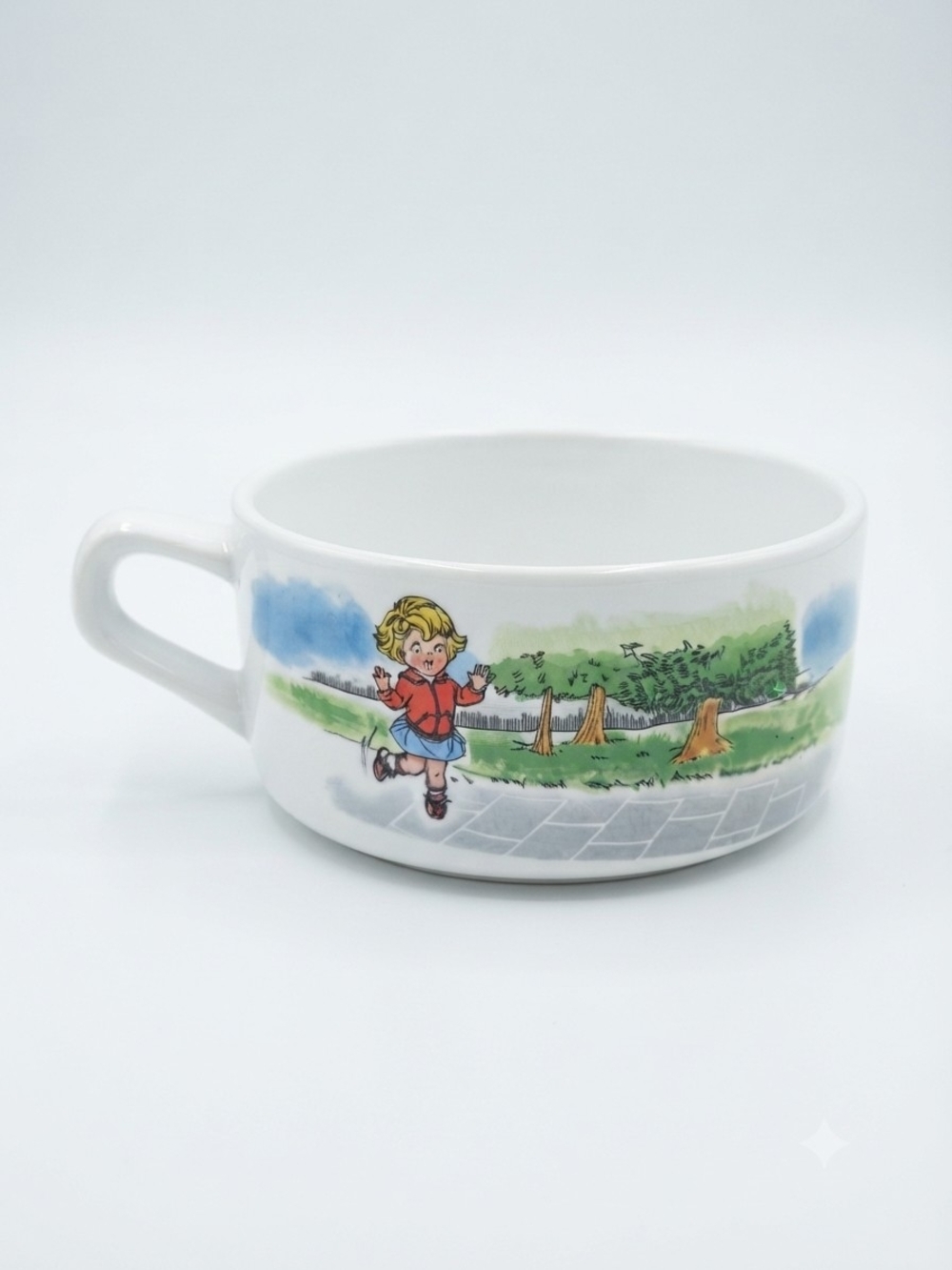Vintage 1980s Campbell's Soup Kids Hopscotch Handled Mug Bowl